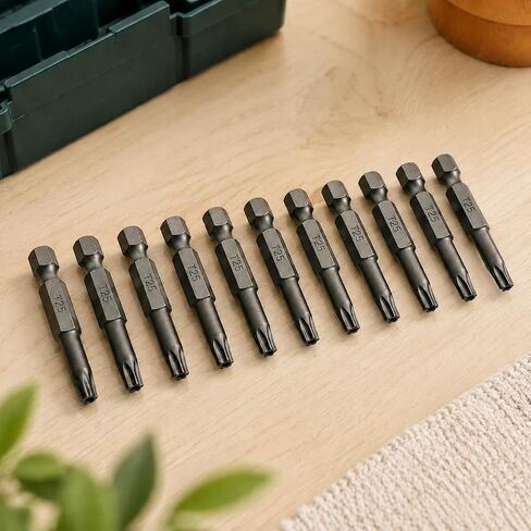 10 Pack T25 Torx Bits, 2 Inch Magnetic S2 Steel Star Bit Set for Impact Driver in Kuwait