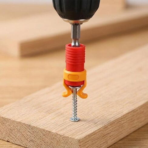 Screw Gripper Holder Clamp for Screwdriver Bits, Fits 6-8mm Diameter Shank, Woodworking Fixing Tool for Manual and Electric Drills (Red, 1 Piece) in Kuwait