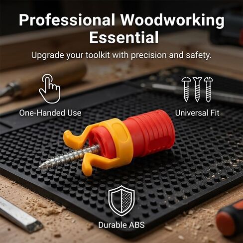 Screw Gripper Holder Clamp for Screwdriver Bits, Fits 6-8mm Diameter Shank, Woodworking Fixing Tool for Manual and Electric Drills (Red, 1 Piece) in Kuwait