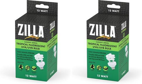 Zilla Canopy Series Fluorescent UVB/UVA Bulbs Desert 20 W, 3.875 IN, White in Saudi Arabia