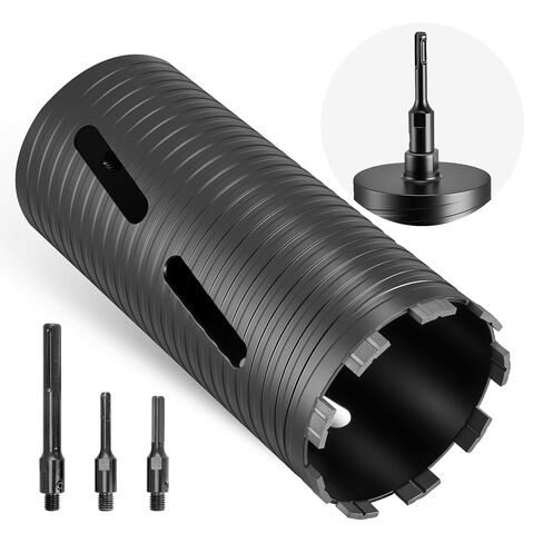 VEVOR Core Drill Bit, 6 Pieces, 1/2/3/4/5/6 inch Diameter, 14 inch Drilling Depth, 1-1/4 in-7 Internal Thread, High-Precision Welding, Wet Diamond Core Bit for Reinforced Concrete, Bricks, and Masonry in Kuwait