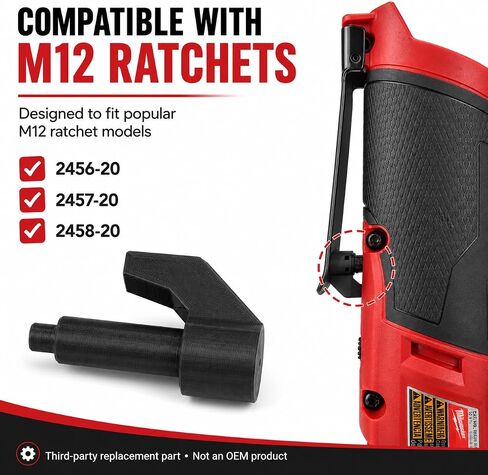 6 Pack Ratchet Button Repair Parts Compatible with Milwaukee M12 Ratchet 2456-20 & 2457-20, Replacement Switch Knob Buttons for M12 3/8 and 1/4 Ratchet Repair Kit in Kuwait