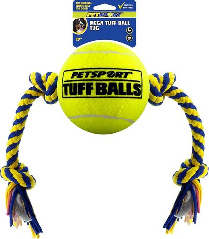 PetSport 3 Pack of Tuff Ball Tennis Balls for Dogs, 2.5 Inch, Won't Wear Down Teeth in Kuwait