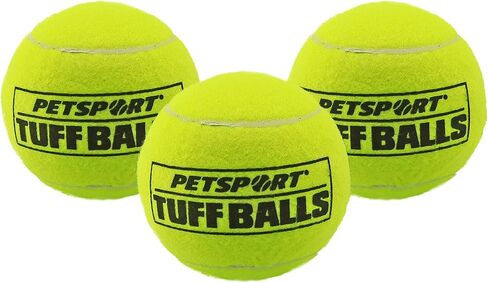 PetSport 3 Pack of Tuff Ball Tennis Balls for Dogs, 2.5 Inch, Won't Wear Down Teeth in Saudi Arabia