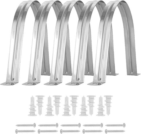 POWERTEC 70258 Stainless Steel Hose Hangers with Self Tapping Drywall Anchors and Screws, 4-Inch, 5 Set in Kuwait