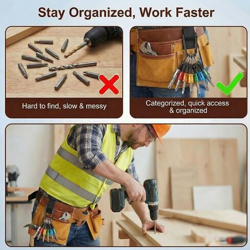 6PCS 1/4" Hex Shank Bit Holder Set, Aluminum Quick Change Drill Bit Holder with Keychain & Carabiner for Impact Driver and Screwdriver in Kuwait