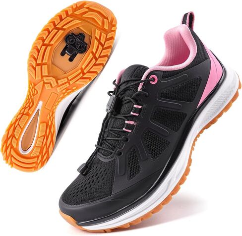 Women's Cycling Shoes Compatible with 2-Bolt SPD Cleats, Breathable Road & Mountain Bike Shoes for Indoor & Outdoor Riding in Kuwait