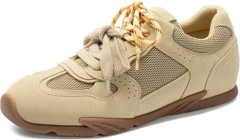 DREAM PAIRS Women's Retro Lace Up Sneakers, All-Day Comfort Lightweight Non Slip Casual Fashion Walking Trainers Shoes in Kuwait