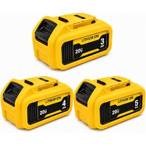 3PCS Silicone Battery Cover Case for DeWalt 20V 3.0 4.0 5.0 Batteries | Protects DeWalt 20V Battery, Soft Silicone Material, Resists Dust and Scratches, Battery not included in Kuwait