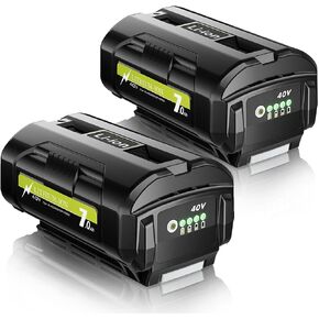 Upgraded 2Pack 7000mAh Replacement for Ryobi 40V Battery Lithium Compatible with Ryobi 40 Volt Battery OP4050 OP4026 OP4050A OP40601 OP40602 OP4040 OP4030 OP4050 OP40261 OP40201 Cordless Tools in Kuwait