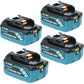 4Pack 18V 8000mAh BL1860B Battery Replace for Makita 18V Battery BL1830B BL1850B BL1840B BL1815B Cordless Tools in Kuwait