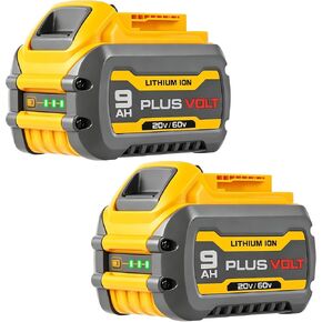 SANIU 9.0Ah 20V/60V Replacement for DeWalt 20V 60V Battery DCB606 DCB609 DCB612 DCB615 High Capacity Lithium Battery Compatible with DeWalt 20V 60V Tools (2 Packs) in Kuwait