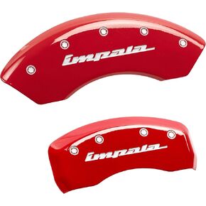 أغطية MGP Caliper 14223SIMPRD 'Impala' غطاء فرجار منقوش بلمسة نهائية من مسحوق أحمر وشخصيات فضية، (مجموعة من 4) in Kuwait