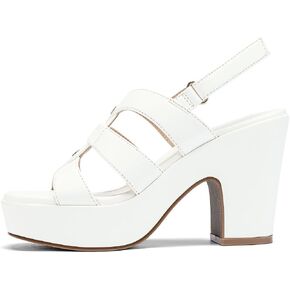 Chunky Platform High Heels for Women 4 Inch Block Heeled Platform Sandals | Square Open Toe Sandals with Ankle Strap, Fashion Summer Women Heel Shoes Comfortable Dressy for Party Wedding Evening Formal in Kuwait