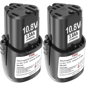 FSKE 3000mAh Replacement for Stihl 10.8V Battery 2Packs | Excellently Lithium Compatible with Stihl 10.8V Batteries Power Tools in Kuwait