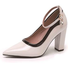 المرأة براءات الاختراع والجلود أشار تو عالية الكعب مضخات موضة الكاحل حزام فستان مثير Stiletto الكعوب أحذية حفلات الزفاف in Kuwait