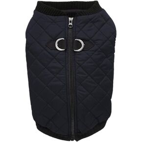 سترة Gooby Fashion Vest للكلاب - أرجواني، متوسط ​​- سترة دافئة بسحاب للكلاب مع مقود مزدوج على شكل حرف D - سترة شتوية للكلاب الصغيرة مقاومة للماء - ملابس للكلاب الصغيرة والصبيان أو الكلاب المتوسطة in Kuwait