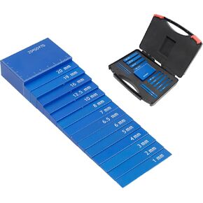 Metric Setup Blocks Woodworking Aluminum Height Gauge Blocks Set for Router and Table Saw Accessories Blue 15 PCS in Kuwait