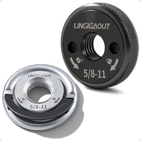 5/8-11 Angle Grinder Quick Release Flange Lock Nut 2-Pack | Tool-free 5/8"-11 angle grinder flange nut for quick release. Fits 4.5"-9" grinders & die grinder attachments. Heavy duty. in Kuwait