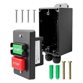 1 Pcs 110V/220V Dual Voltage Single Phase On Off Switch with Deep Switch Box Hardware Fit for Table Saw Router Table Drill Press Bench Saw in Kuwait