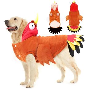 BWOGUE Turkey Dog Costume Thanksgiving Apparel Pet Costume for Dogs and Cats M(Neck:11.4" Chest:15" Back:11") in Saudi Arabia