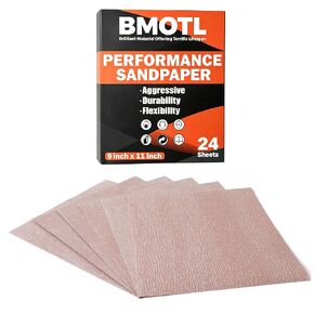 Aluminum Oxide Sandpaper Sheets 9x11, 120-600 Assorted Grit 24 Pack | Premium Wet & Dry Sand Paper for Wood, Drywall, Metal, Plastic, Automotive Sanding in Kuwait