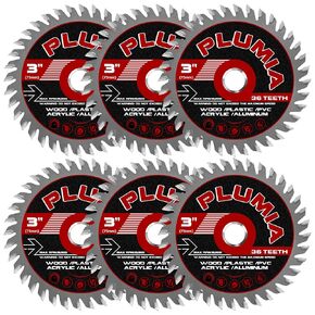 PLUMIA 3 Inch 36 Tooth Carbide Circular Saw Blade for Cutting Wood, Plastic, PVC, Acrylic, Aluminum (3 Pack) in Kuwait