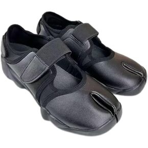 Tabi Shoes Mary Jane Sneakers for Women, Split Toe Platform Sneaker with Hook & Loop Strap, Non-Slip Trendy Comfy Shoes in Kuwait