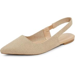 Arromic Slingback Flats for Women Pointed Toe Ballet Flats Shoes Women Dressy Comfortable Slip On Knit Flat Machine Washable in Kuwait