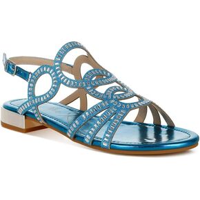 London Rag Jisters Cut Out Detail Rhinestone Flat Sandals in Kuwait