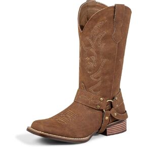 J's.o.l.e Square Toe Cowboy Boots for Women Cowgirl Boots Wide Calf Strap Western Boots in Saudi Arabia