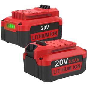 2 Pack Upgarde 6500mAh Replacement for Craftsman 20V Battery Compatible with Craftsman 20V CMCB205 CMCB204 CMCB206 CMCB202 Cordless Power Tools in Kuwait