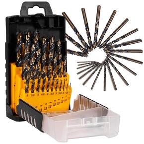 25Pcs Brad Point Drill Bit Set for Wood, Titanium Coated HSS Full Ground Metric Drill Bit Set for Hardwood & Softwood, 1-13mm (0.5mm Step) with Storage Case in Kuwait