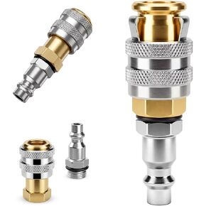 Air Chucks for Tires, 1/4 FNPT Closed Flow Brass Tire Air Chuck Locking Airs Chucks Inflator Quick Connect, Brass Screw on Tire Inflator Chuck for Inflators Gauge Compressor Accessories in Saudi Arabia