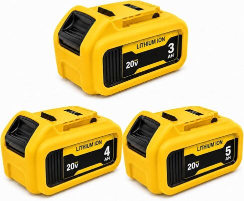 3PCS Silicone Battery Cover Case for DeWalt 20V 3.0 4.0 5.0 Batteries | Protects DeWalt 20V Battery, Soft Silicone Material, Resists Dust and Scratches, Battery not included in Kuwait