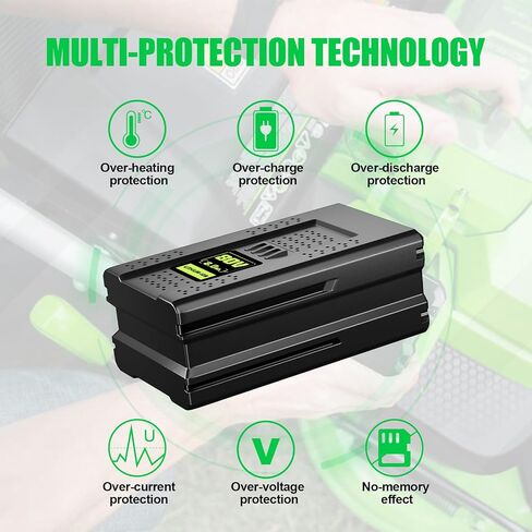 1Pack 80V 8.0Ah Replacement for Greenworks 80V Battery Compatible with Greenworks MAX 80V Lithium Ion Battery GBA80200 GBA80250 GBA80400 GBA80500 Cordless Power Tools in Kuwait