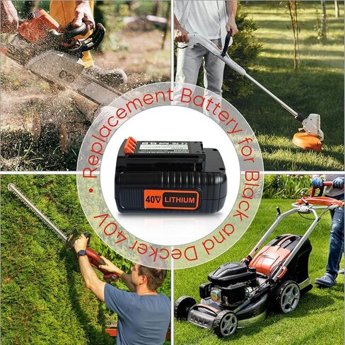 40V 3.0Ah Lithium Replacement Battery Compatible with Black and Decker 40V Battery LBX2040 LBXR36 LBXR2036 LST540 LCS1240 LBX1540 LST136W, with LCS36 LCS40 Battery Charger in Kuwait