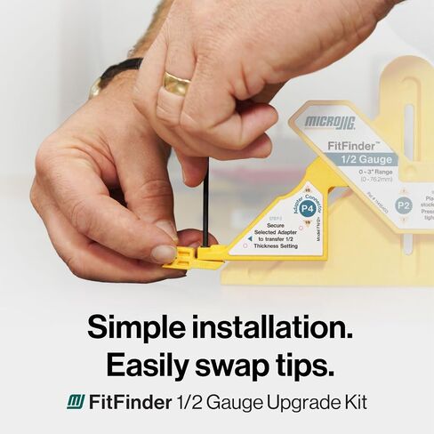 MICROJIG FitFinder 1/2 Gauge + Precision Upgrade Kit – Fast, Accurate Center Finder & Transfer Tool for Woodworking, Router & Table Saw Setup – Includes 4 Precision Tips & Storage Tray in Kuwait