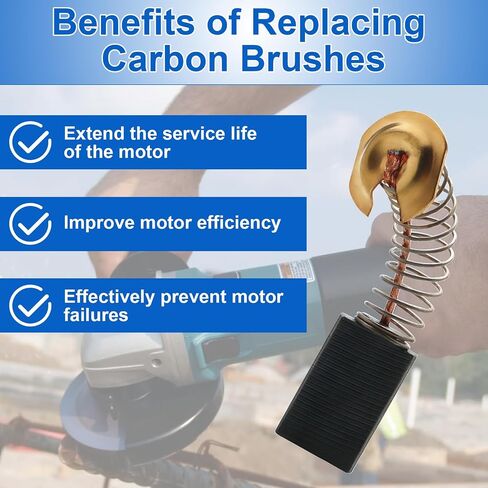 CB303 Carbon Brush Compatible With Makita 194996-6 191963-2 Power Tool,Electric Carbon Motor Brush For Makita Router Circular Saw Grinder Drill - 2 Pack in Kuwait