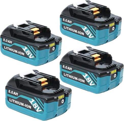 4Pack 18V 8000mAh BL1860B Battery Replace for Makita 18V Battery BL1830B BL1850B BL1840B BL1815B Cordless Tools in Kuwait