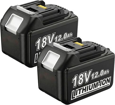2Pack 18V 12Ah Replacement Battery Compatible with Makita BL1830 BL1840 BL1850 BL1860 BL1890, Lithium Ion Battery with LED Indicator & Overheat Protection for Makita 18V Cordless Power Tools in Kuwait