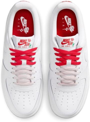 Air Force 1 Low Roses Womens Lifestyle Shoes (White/White/Sport Red/Pine Green) in Kuwait