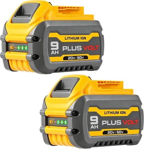SANIU (1 PCS) 9.0Ah 20V/60V Replacement for Dewalt 60V Battery Lithium ion DCB609 DCB606 DCB612 Compatible with Dewalt 20V/60V Cordless Power Tools（180Wh） in Kuwait