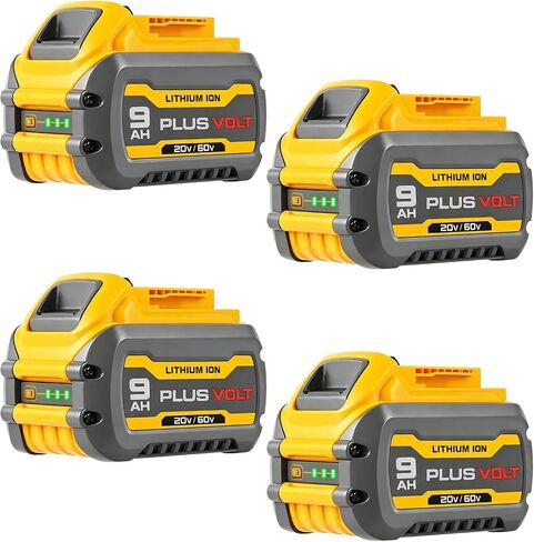 SANIU (1 PCS) 9.0Ah 20V/60V Replacement for Dewalt 60V Battery Lithium ion DCB609 DCB606 DCB612 Compatible with Dewalt 20V/60V Cordless Power Tools（180Wh） in Saudi Arabia