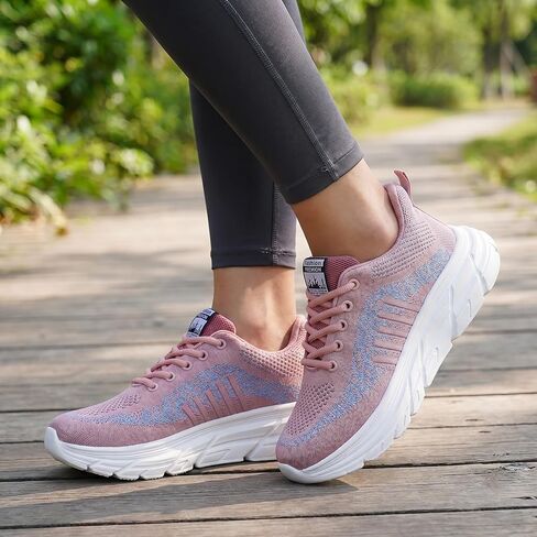 Shoes for Women Knit Fabric Sneakers Slip‑On Breathable Anti‑Sweat Walking in Kuwait