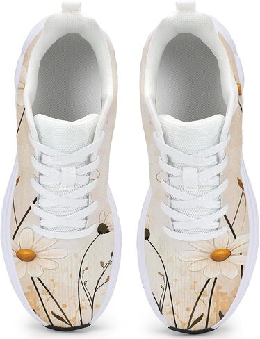 Women's Floral Print Running Shoes Lightweight Breathable Athletic Sneakers for Walking & Gym in Kuwait