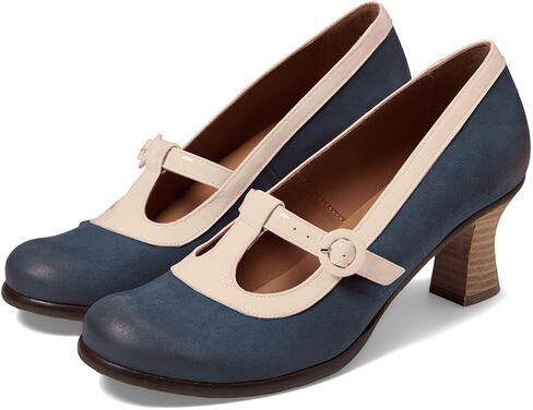 Women Vintage Low Kitten Heel Oxford Loafers Shoes Closed Round Toe T-Strap Dress Pumps Two-Toned Chunky Stacked Heels Mary Jane Shoes Buckle Nubuck Suede Patchwork Office Dressy 4-11 M US in Kuwait