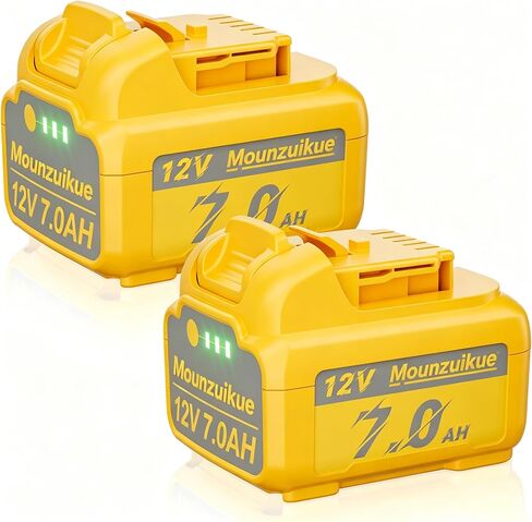 2Packs Upgraded 7000mAh Replacement for Dewalt 12V Battery Li-ion DCB120, DCB126, DCB121, DCB122, DCB123, DCB124, DCB124-XJ, DCB127 Compatible with Dewalt 12 Volt max Cordless Power Tools in Saudi Arabia