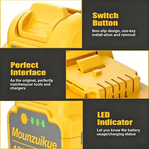 2Packs Upgraded 7000mAh Replacement for Dewalt 12V Battery Li-ion DCB120, DCB126, DCB121, DCB122, DCB123, DCB124, DCB124-XJ, DCB127 Compatible with Dewalt 12 Volt max Cordless Power Tools in Saudi Arabia