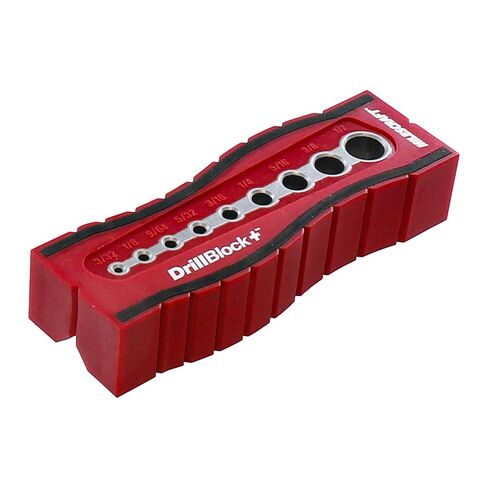 Milescraft 1336 Drill Block Plus- Handheld Drilling Guide, Drilling Jig with Drill Guides for 9 of the Most Common Imperial Drill Bit Sizes, Precision Drilling Tool Accessory in Kuwait